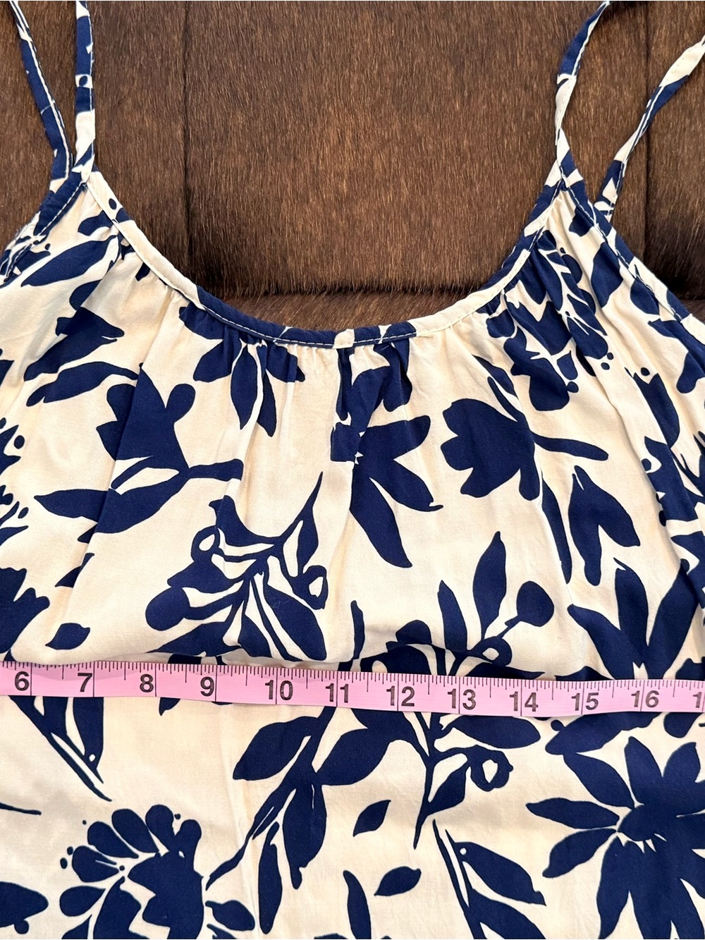 Women’s Boho Navy Floral Maxi Skirt - Cream & Navy - Picture 4 of 5